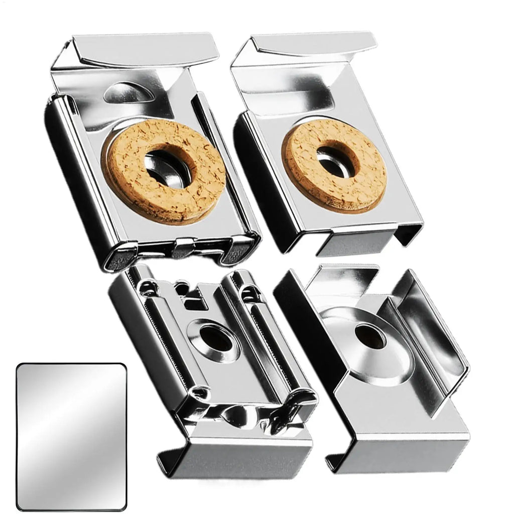 Mirror Clips 304 Stainless Steel Bracket Glass Tile Cabinet Shelf