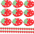 Strawberry Wooden Buttons 10/50Pcs Double Holes Sewing Buttons for DIY Handmade Crafts Cloth Zpaxo 50pcs