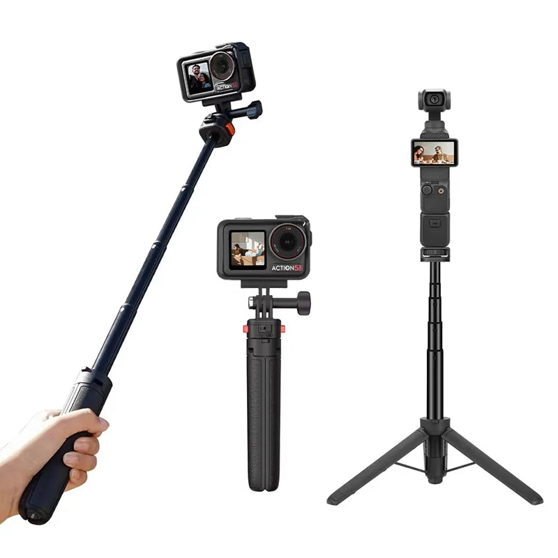 MT-08 Mini Tripod Stand Selfie Stick Aluminum Alloy With 1/4 Inch Screw Cold Shoe Mount 360 Degrees Rotatable 600g Load Capacity Zpaxo