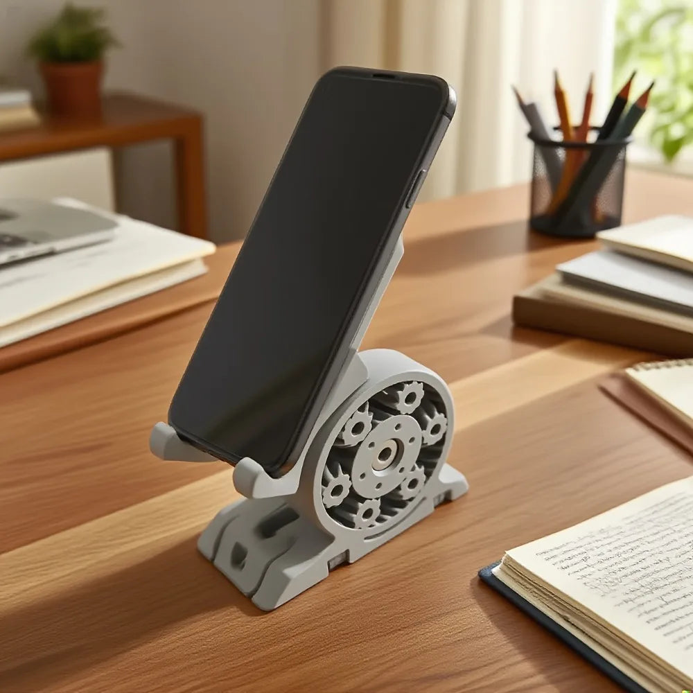 Planetary Gear Phone Holder Mecha-style 3D Printed Adjustable Zpaxo