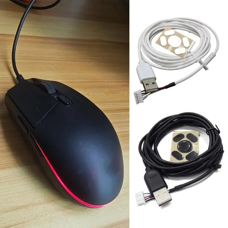 652F Complete Mouse Upgrades Rubber Wire Surfaces Adaptive Feet Zpaxo