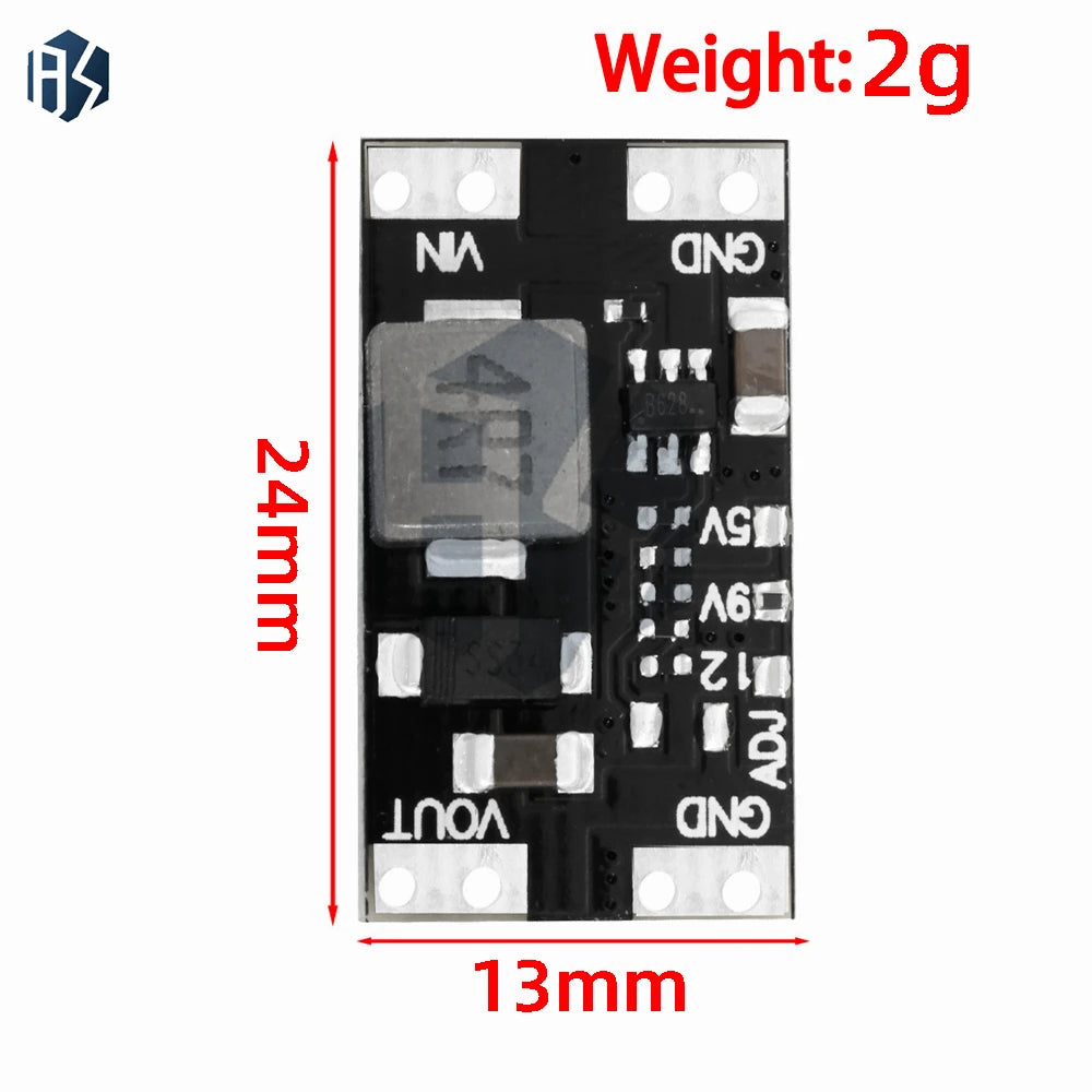 EGBO 2A Mini Boost Board XL3608 5V 9V 12V DC-DC Switch Step Up Power Module 2.5V-11.5V Input Voltage Zpaxo