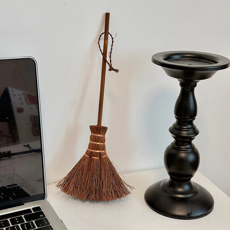 Mini Desktop Broom – Vintage Palm Bristle Desk & Home Brush Mini Cleaning Broom Zpaxo Default Title