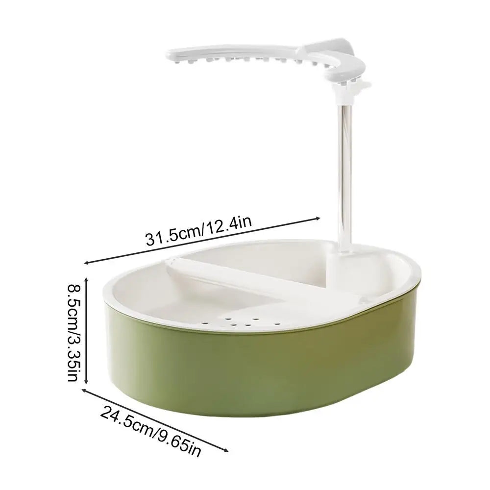 Bird Shower Non-slip Electric Bathtub Parakeet Bath Fountain Finch