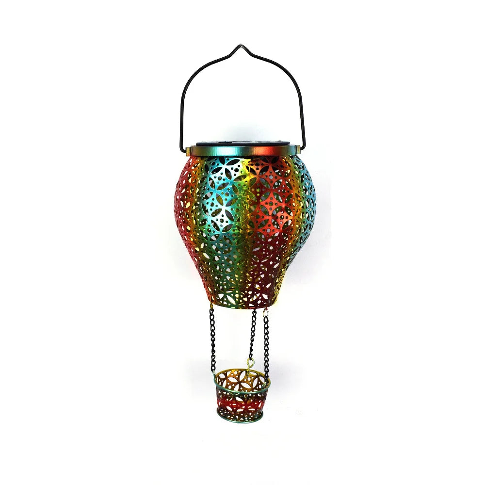 Solar Air Balloon Garden Landscape Lights Outdoor Iron Lantern Lawn Zpaxo Color-Without pole