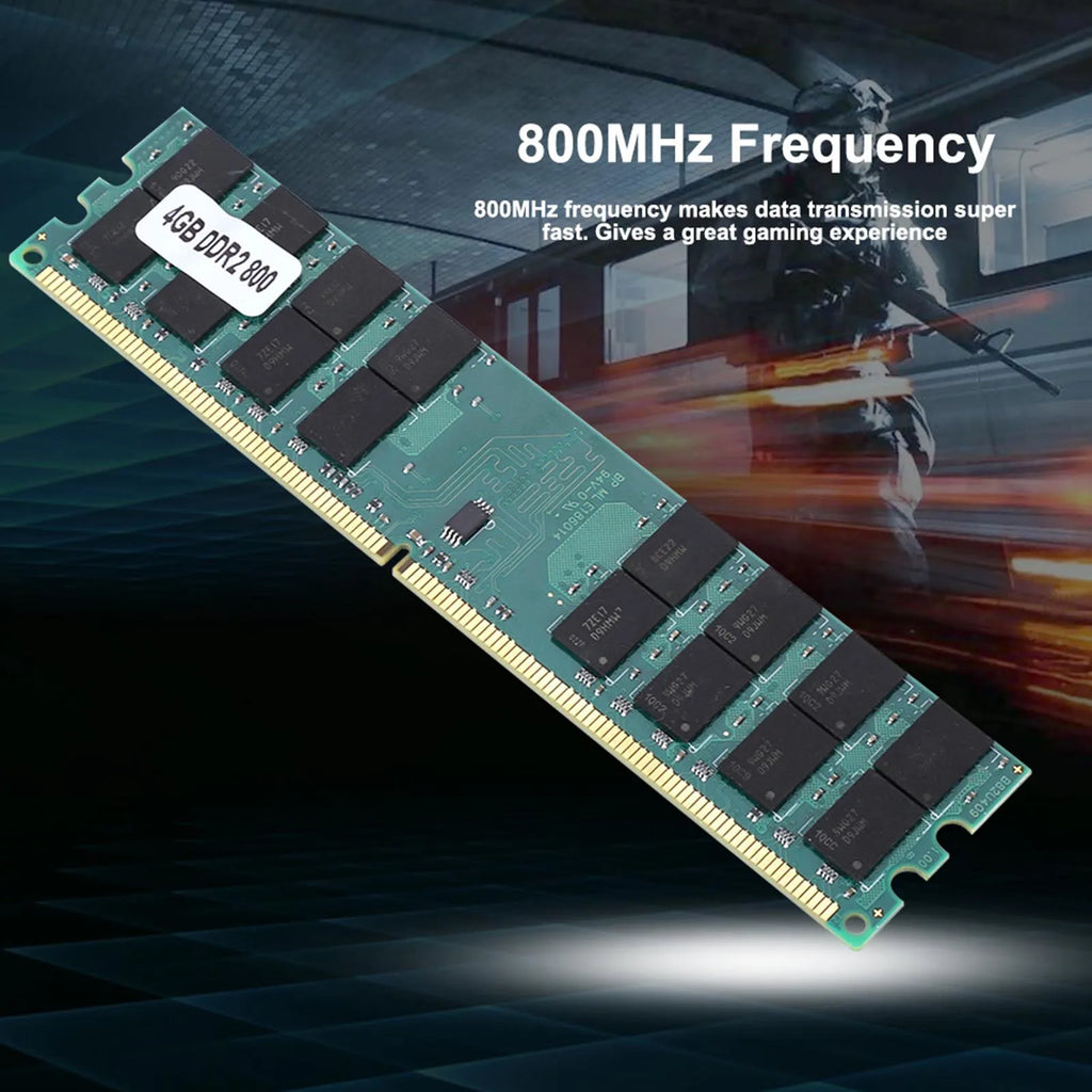 4GB 800MHz DDR2 for Desktop Computer 4GB Large Capacity DDR2 Memory Module 800MHz Fast Data Transmission RAM DDR2 4GB for AMD Zpaxo