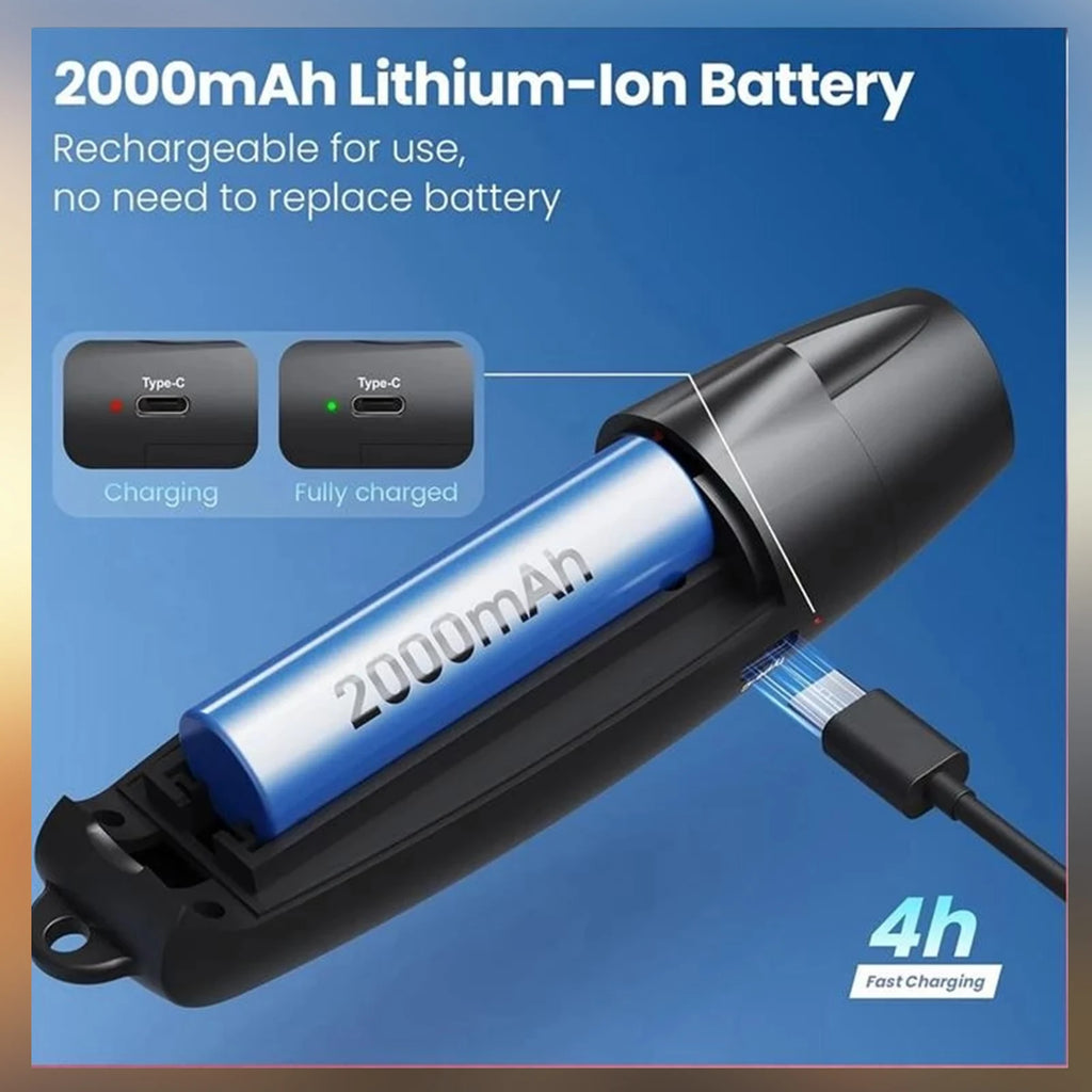 Electronic Whistle USB Rechargeable Air Bear Horn 120-150dB LED