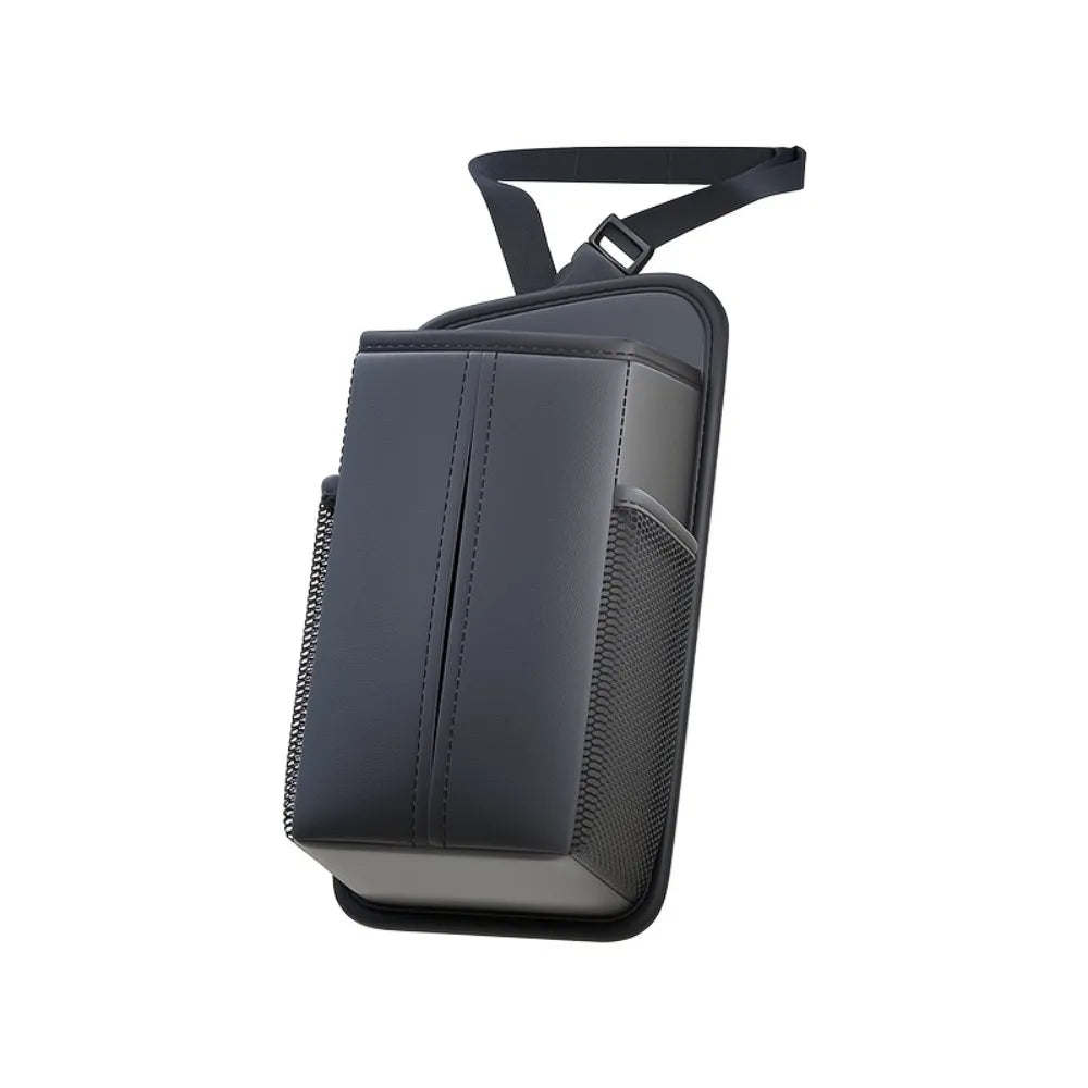 Fix Strap Car Seat Side Storage Bag Center Console Folding Design Zpaxo Black
