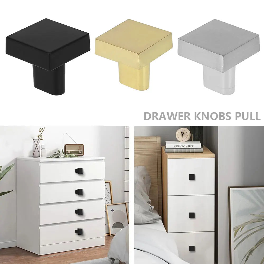 Zinc Alloy Cupboard Drawer Handle Square Single Hole Pull Kitchen Easy Install For Cabinet Door Wardrobe Handles Hardw Furniture Zpaxo
