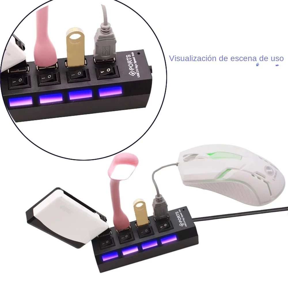 USB HUB USB 2.0 Switch USB Hub 3.0 Adapter High Speed Multi 4/7 Ports Hub USB On/Off Switch Portable USB Splitter For PC Laptops Zpaxo