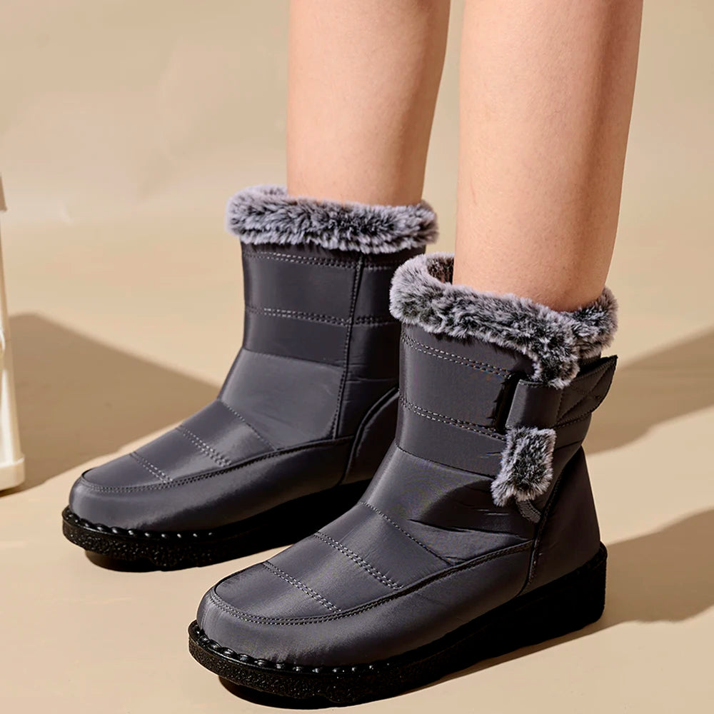 Winter Women Boots Waterproof Snow Casual Platform Ankel Warm Fur