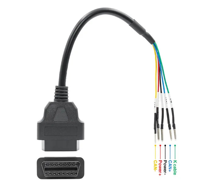 OBDII 16 Pin OBD OBD2 Female K Line CAN Jumper Tester Connector Car