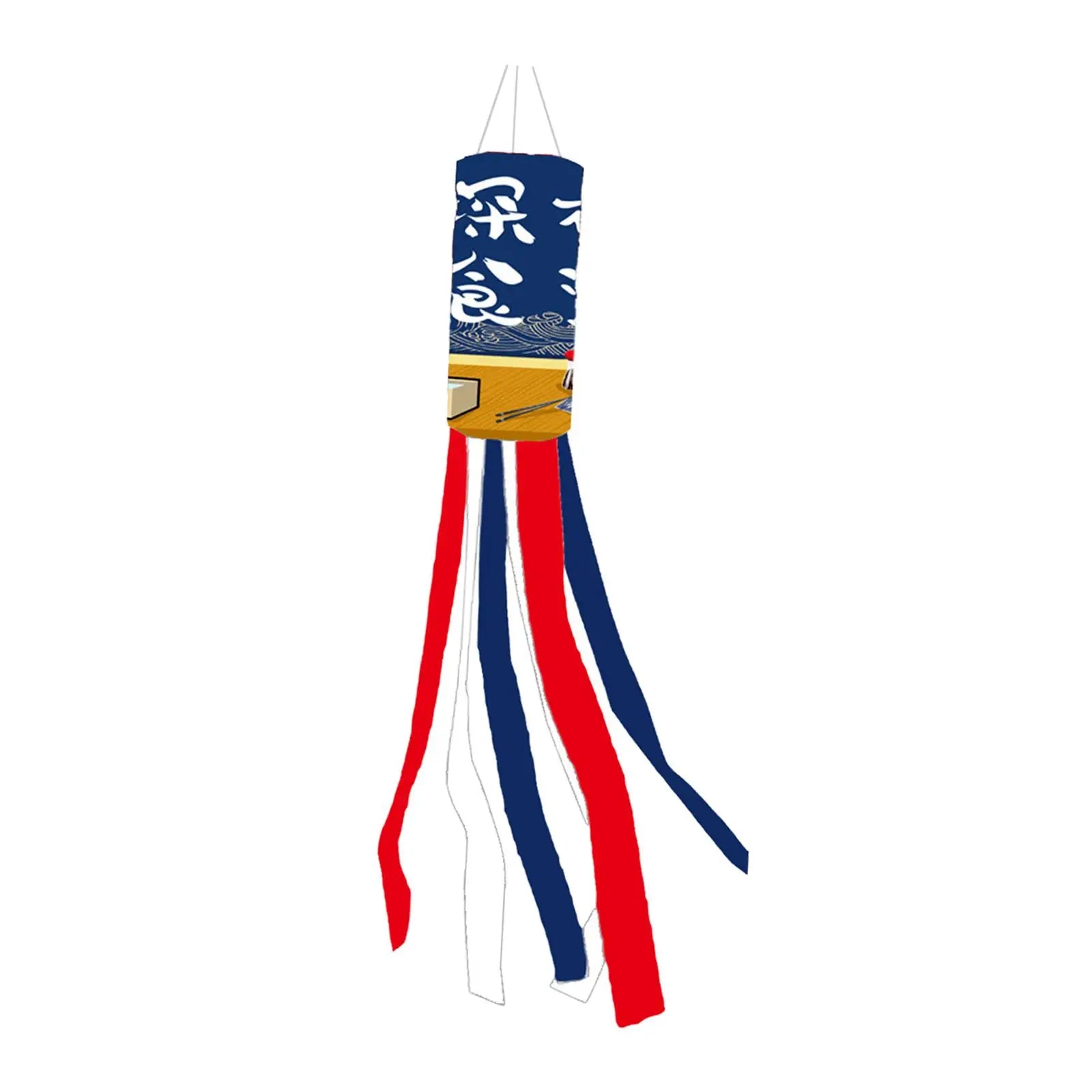 Carp Japanese Wind Pipe Flag Polyester Creative Hanging Decorations for Sushi Bar Restaurant Home Festival Outside Gifts Zpaxo G