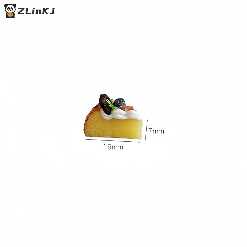 ▶1Pc Doll House Kitchen Furniture Accessories 1/12 Dollhouse Miniature Basque Cake Bread DIY Dessert Mini Food Cream Dessert Zpaxo