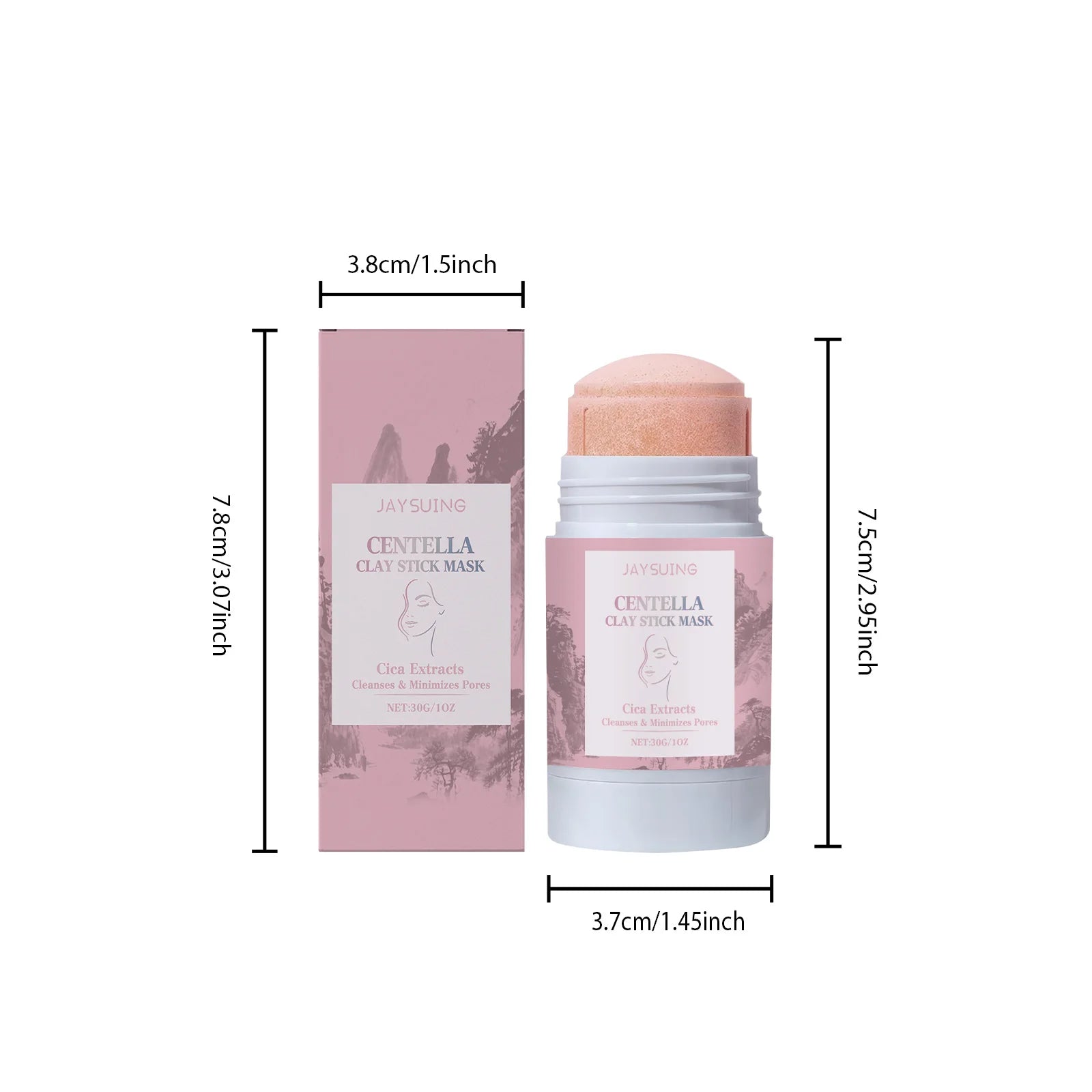 Centella Asiatica Clay Stick Mask – Pore Cleanser & Blackhead Remover Clay Face Mask Zpaxo 30g Boxed