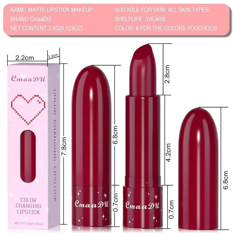 6Color Waterproof Fruit Tinted Shine Changing Moisturizing Nourishing