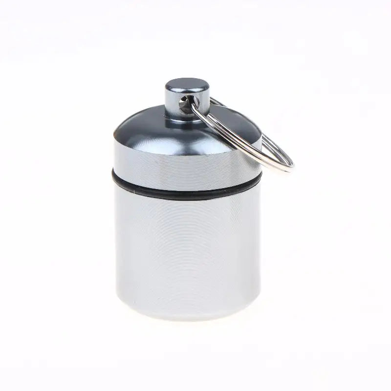 CMAluminum Alloy Pill Case Keychain Portable Waterproof Mini Storage