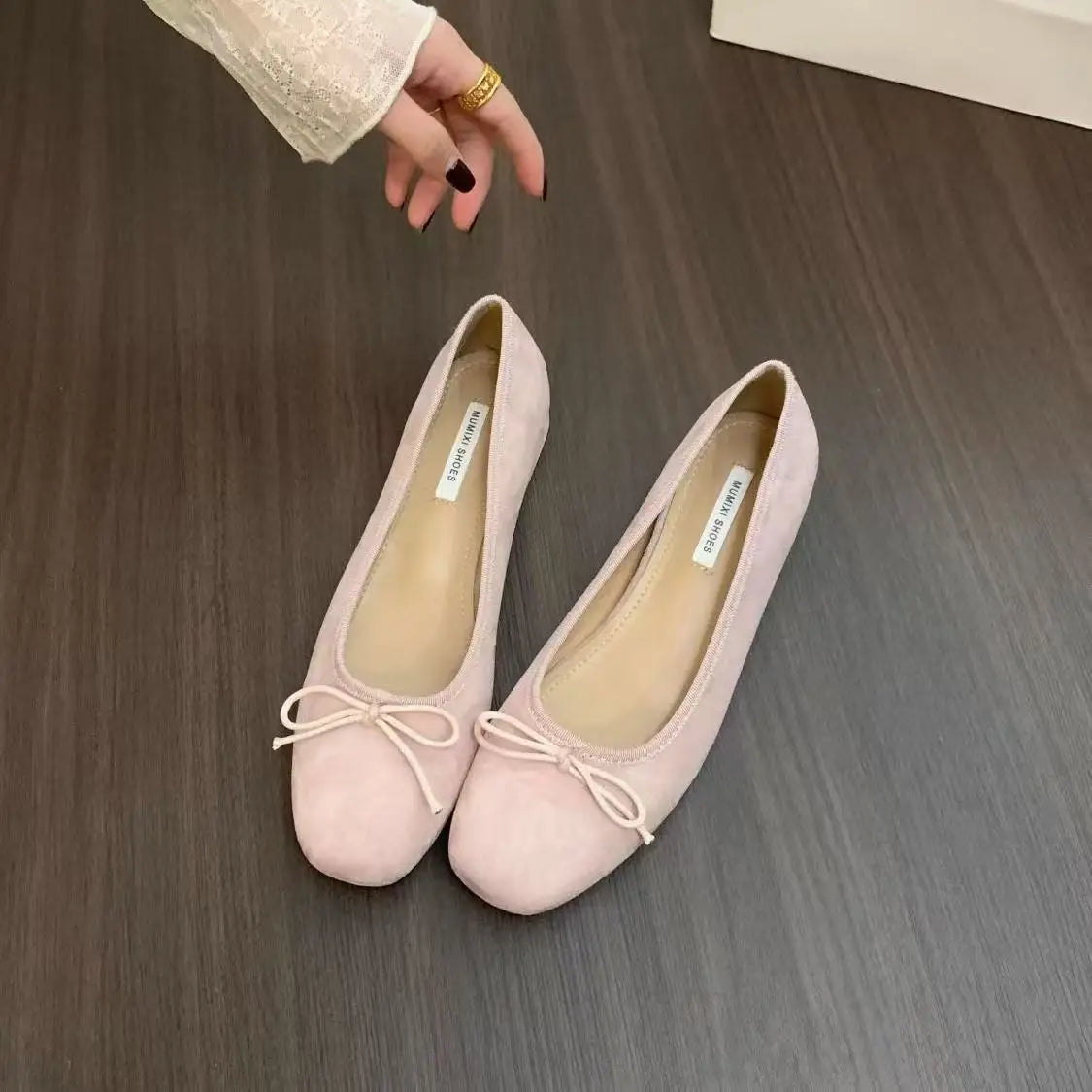 Women Shoes Summer Ballet Round Toe Shallow Non-slip Suede Flat espadrilles Soft Shoes zapatillas mujer 2025 ladies shoes Zpaxo Pink 39
