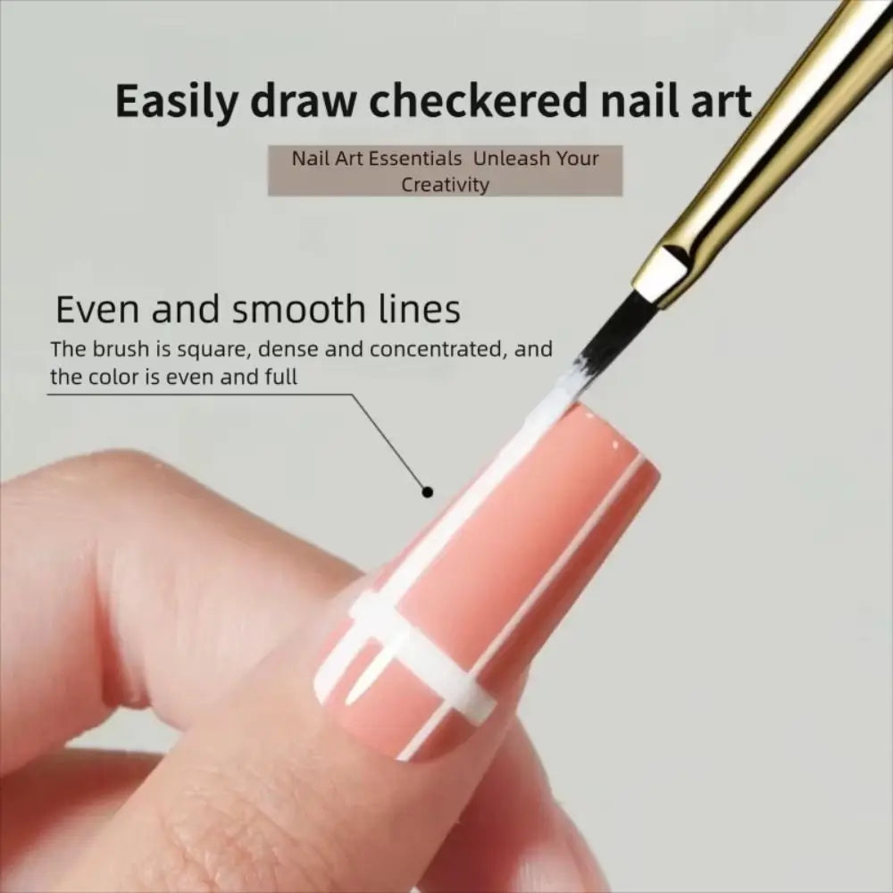 Durable French Plaid Nail Art Pen Professional Detail Liner Brushes Zpaxo