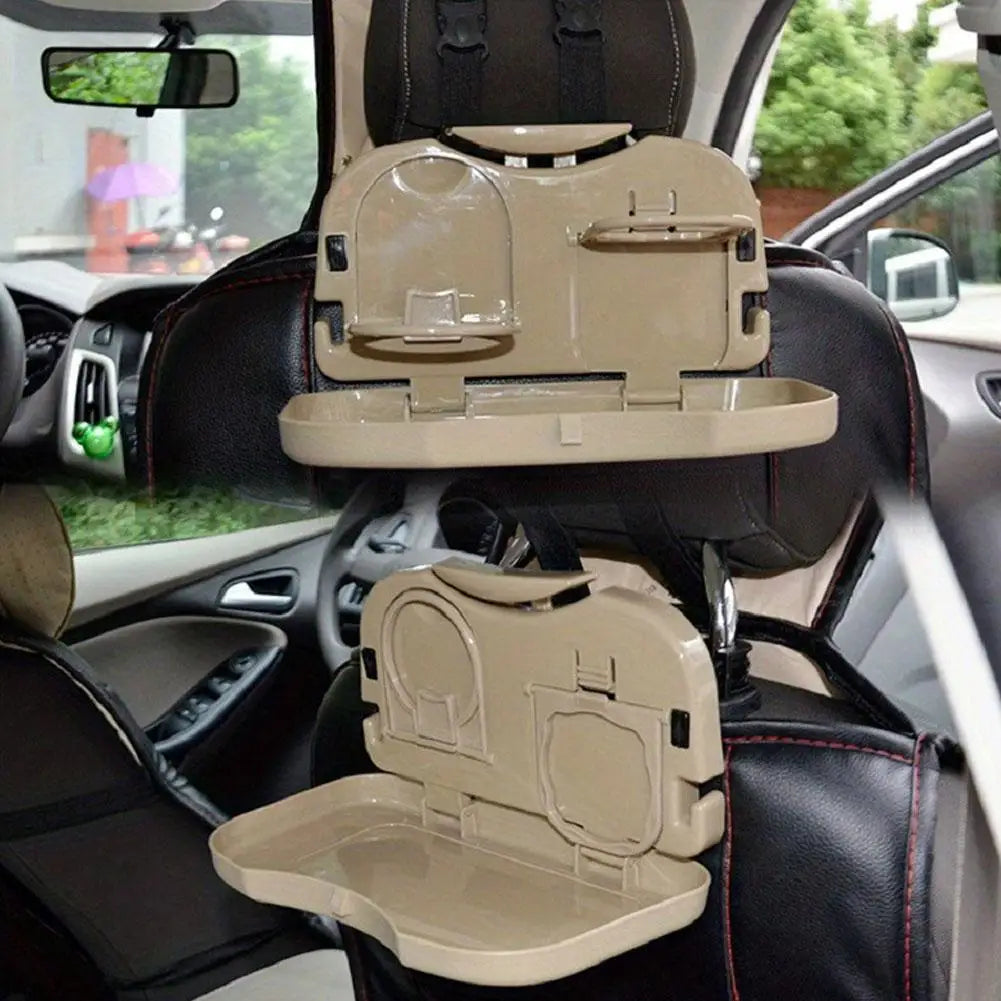 Foldable Car Backseat Tray Table with Cup Holder & Storage Car Backseat Tray Zpaxo
