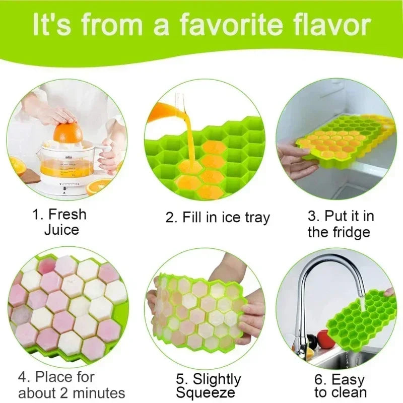 148 Grid Ice Cube Tray Silicone Mold Ice Cube Tray Mold Ice Cube Maker Non-toxic Durable Bar Pub Wine Blocks Maker Zpaxo