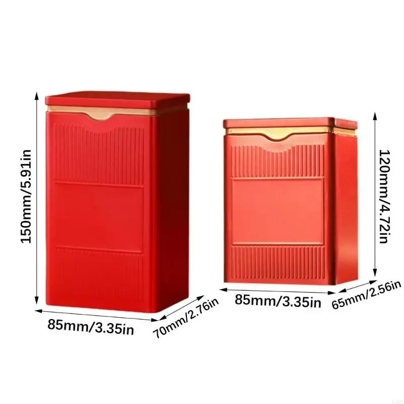 Tea Canister Sealed Storage Tin for Loose Tea Decorative Metal Container Zpaxo