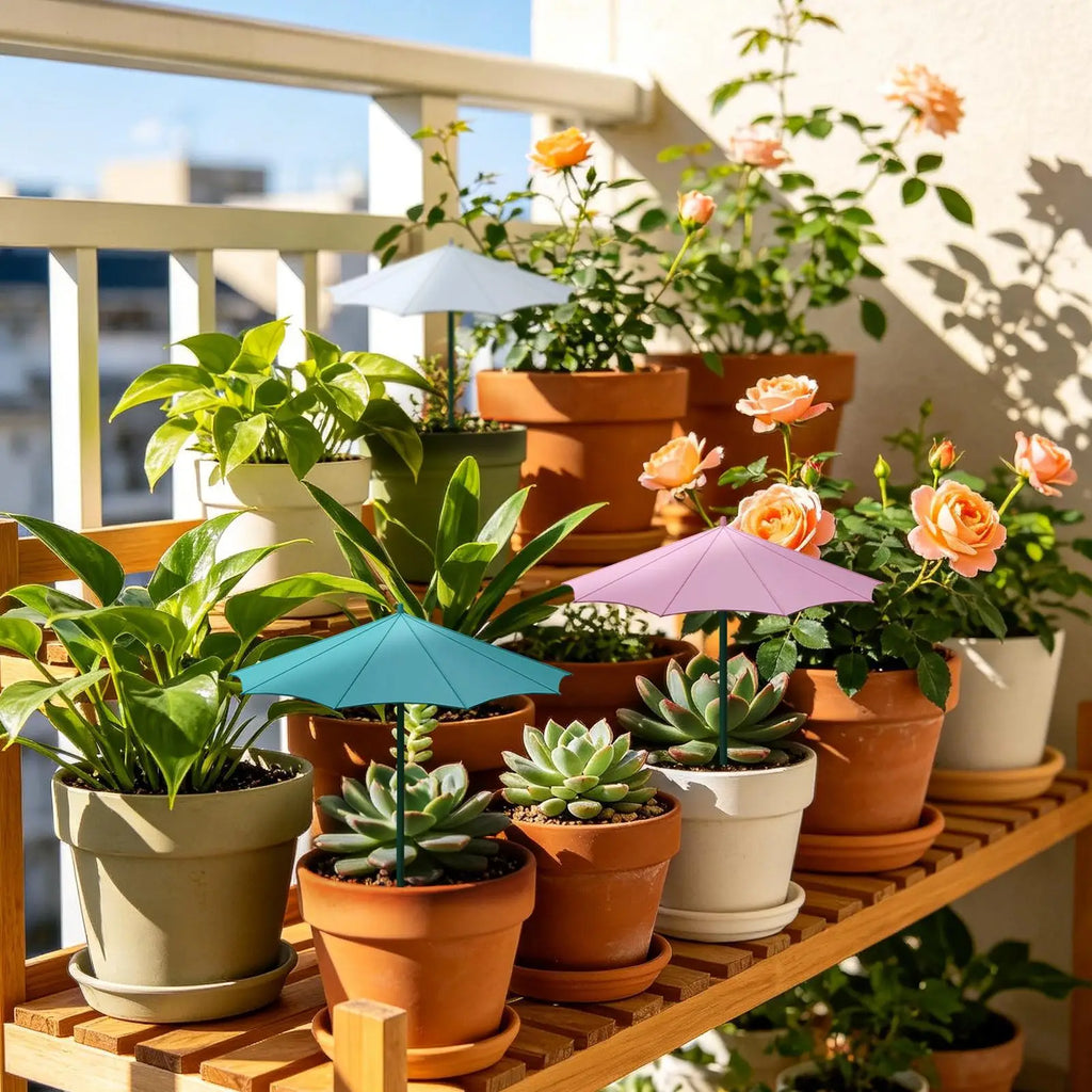 Plant Umbrella Small Outdoor Potted Shade UV Protection Garden