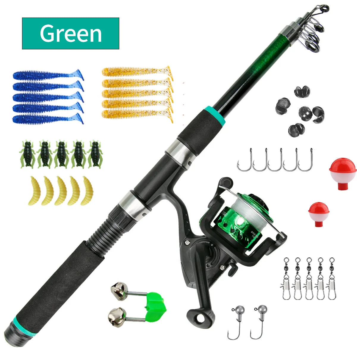 Telescopic Carbon Lure Rod Full Set – Baitcasting Fishing Kit