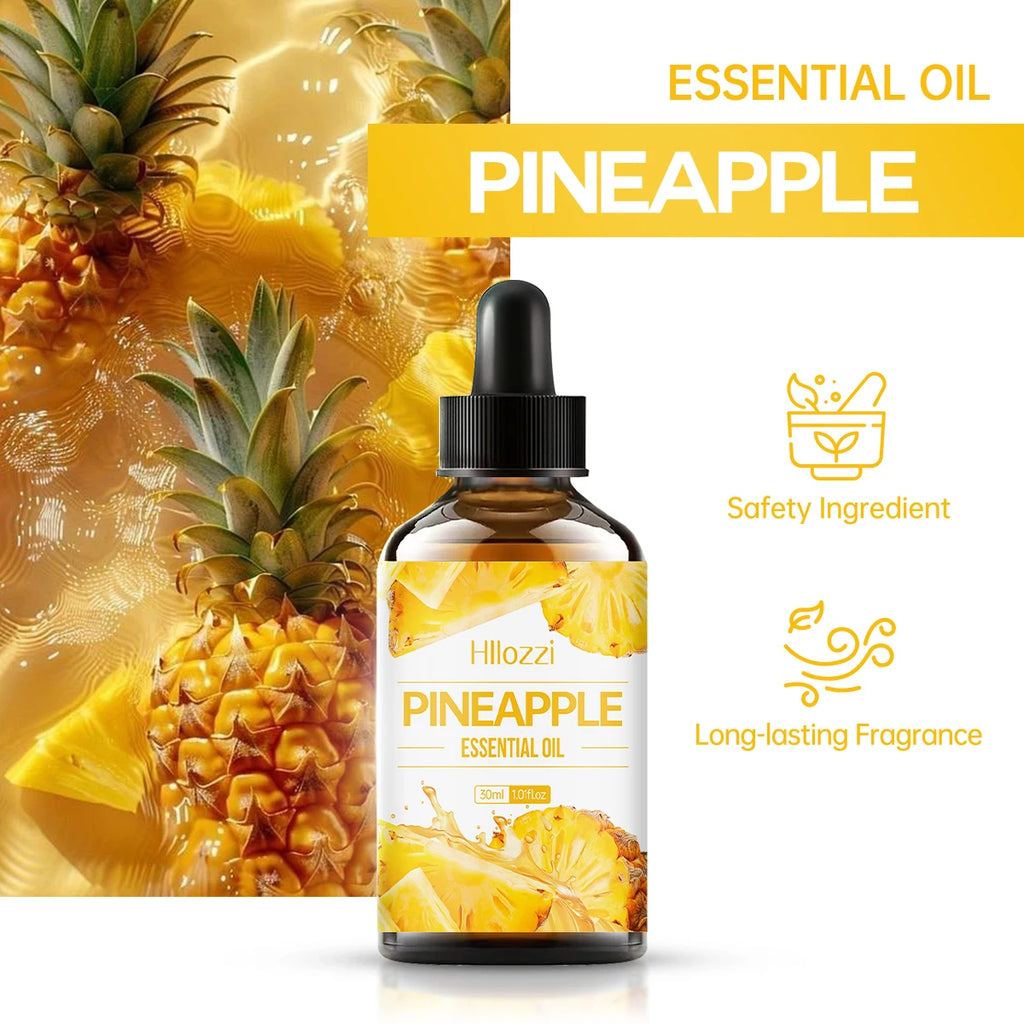 Pineapple Facial Oil deeply nourishes, fresh fruity scent, for skin care, reduces dry hair, suitable for dry hair, unisex Zpaxo