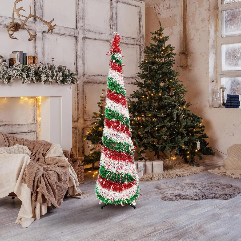 Artificial Christmas Tree Pencil Trees Popup Holiday Decor Indoor