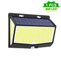 138/468/238 LED Solar Light Outdoor Waterproof For Garden Powered Sunlight Street Wall Light Security Lighting 3 Mode Zpaxo 468LED-1PC