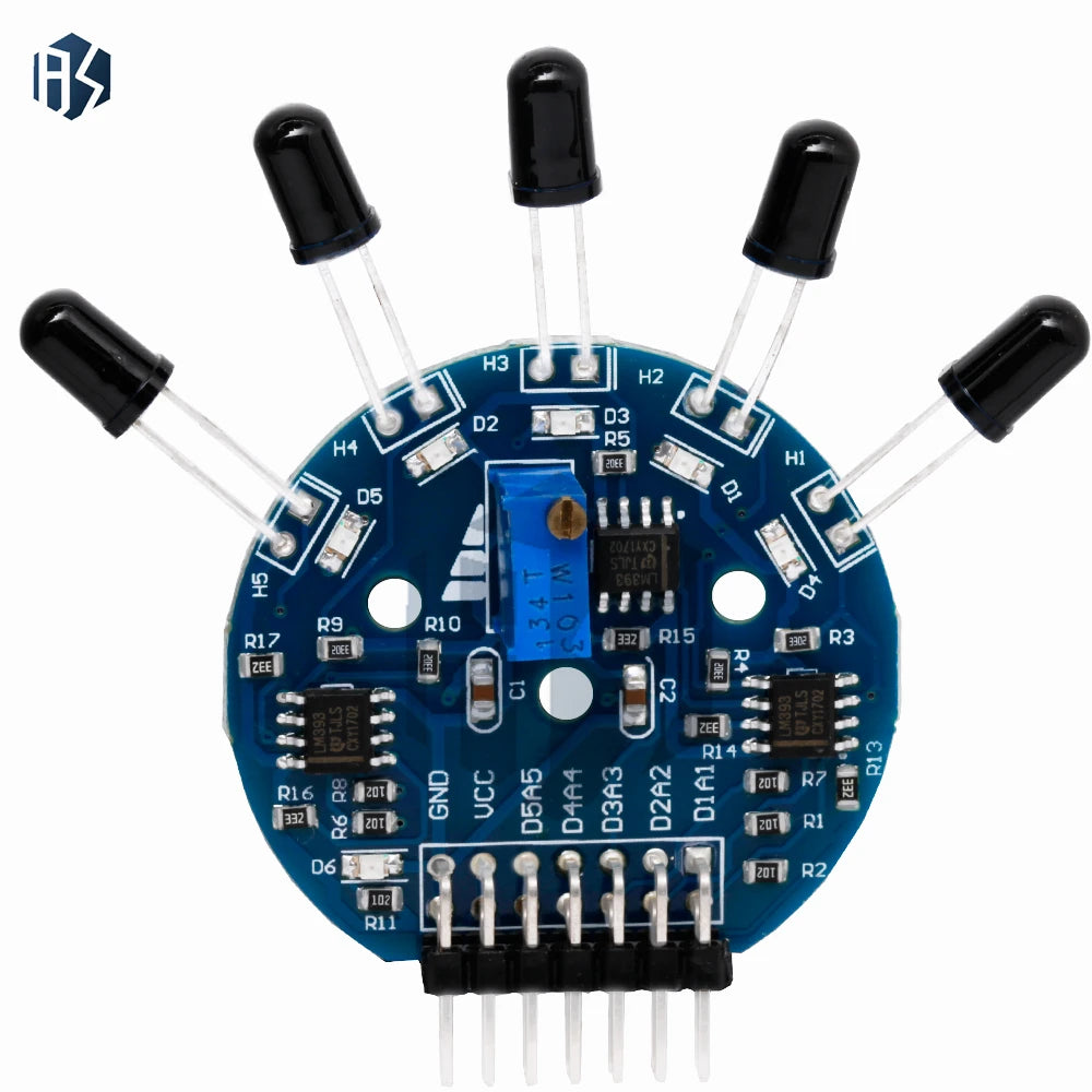 Arduino 5 Channel Flame Sensor Board Analog Digital Dual Signal Zpaxo