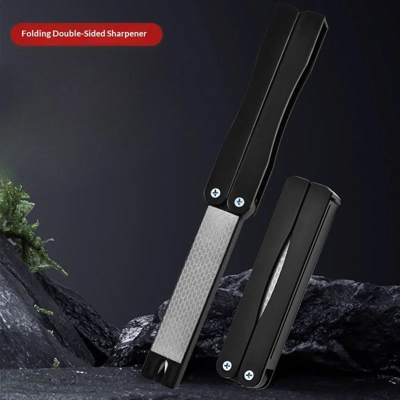 Foldable Diamond Knife Sharpener | 400/600 Grit Double-Sided Diamond Knife Sharpener Zpaxo