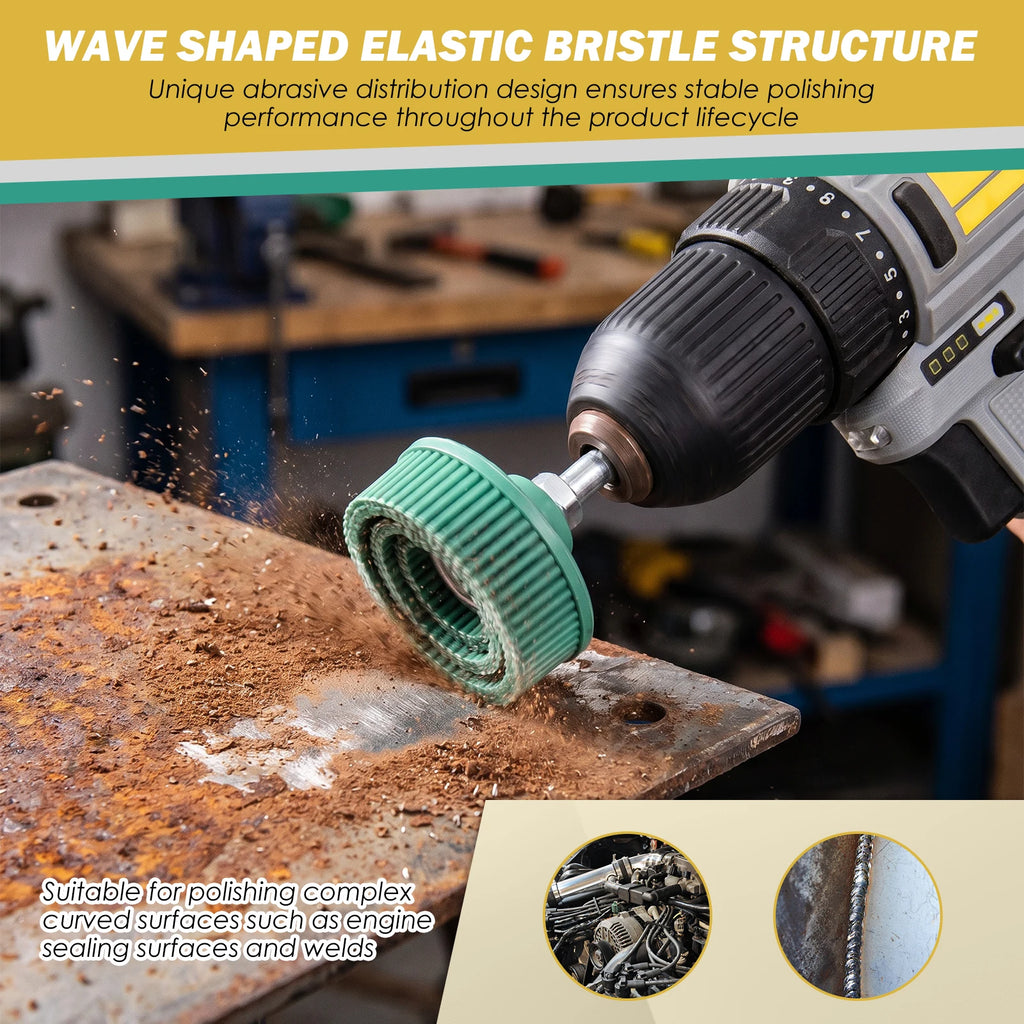 Abrasive Bristle Disc Rust Paint Removal Brush 2 Inch 1/4 Inch Shank Rotary Tool Abrasive Coating Wheel For Drill Metal Polishin Zpaxo