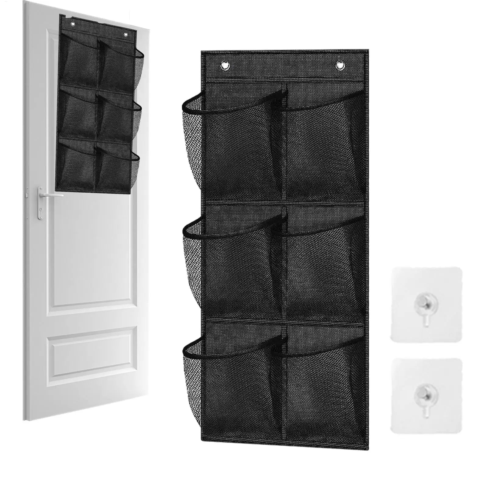 6-Pocket Mesh Hanging Organizer – Over Door & Wall Storage Hanging Storage Organizer Zpaxo