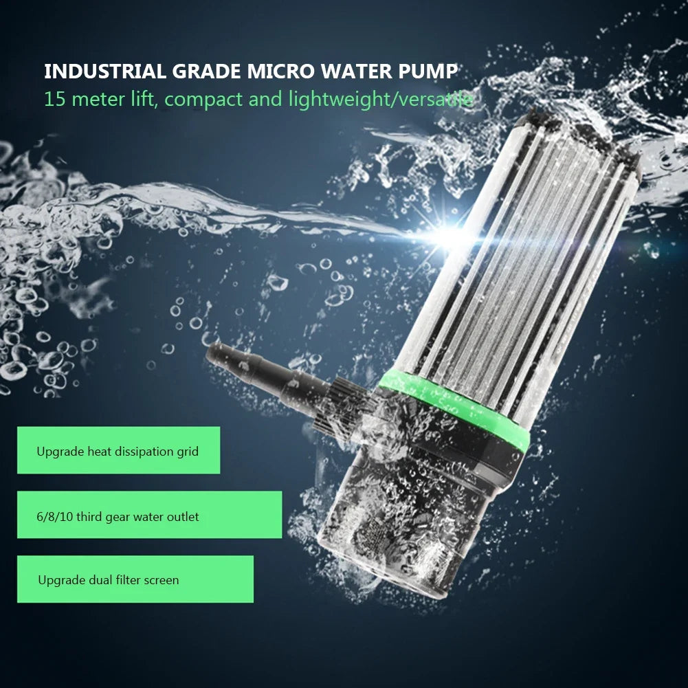 DC 12V Bottom Suction Water Pump Water Flow Speed Adjustable Self-priming Water Pump for Car Washing Fish Tank Flower Watering Zpaxo