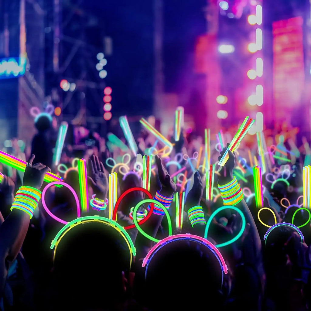 Multicolors Luminous Glow Stick Connector Fluorescence Sticks Neon