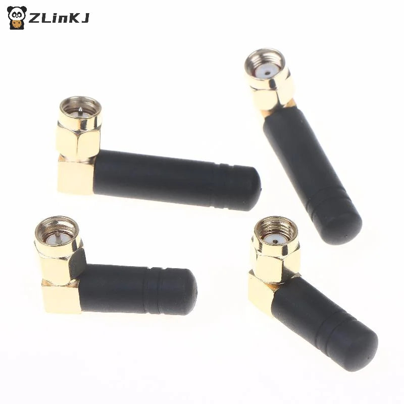Right Bend Angle Ultra Compact Mini Wifi Antenna 2 3DBI Gain SMA Male Zpaxo