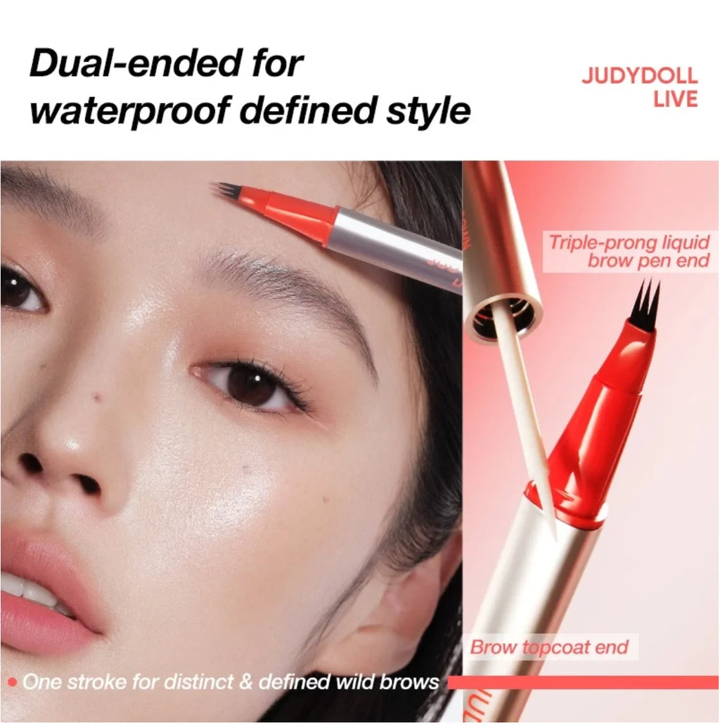 Judydoll Orange Label Dual-ended Liquid Brow Pen Eyebrow Pencil Zpaxo
