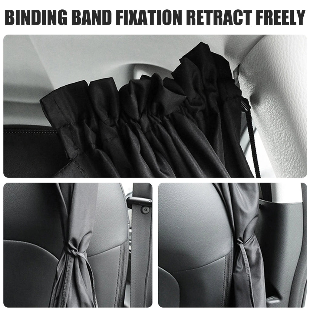 2/3pcs Car Window Curtains Universal Sun Shades Side Between Rear Seat Covers Divider Curtain Auto Blackout Camperize Sunscreen Zpaxo