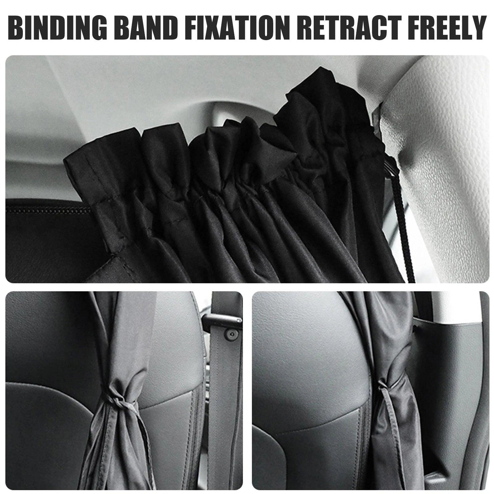 2/3pcs Car Window Curtains Universal Sun Shades Side Between Rear Seat Covers Divider Curtain Auto Blackout Camperize Sunscreen Zpaxo