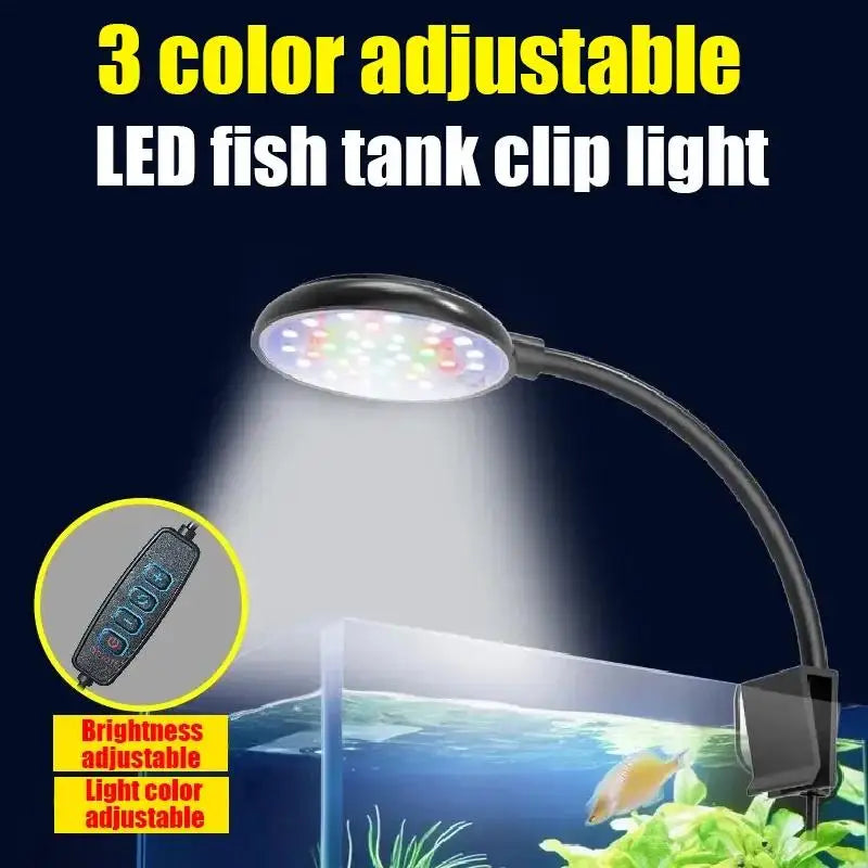 3W 6W Fish Tank Clip Lamp USB Power Decorate Led Full Spectrum
