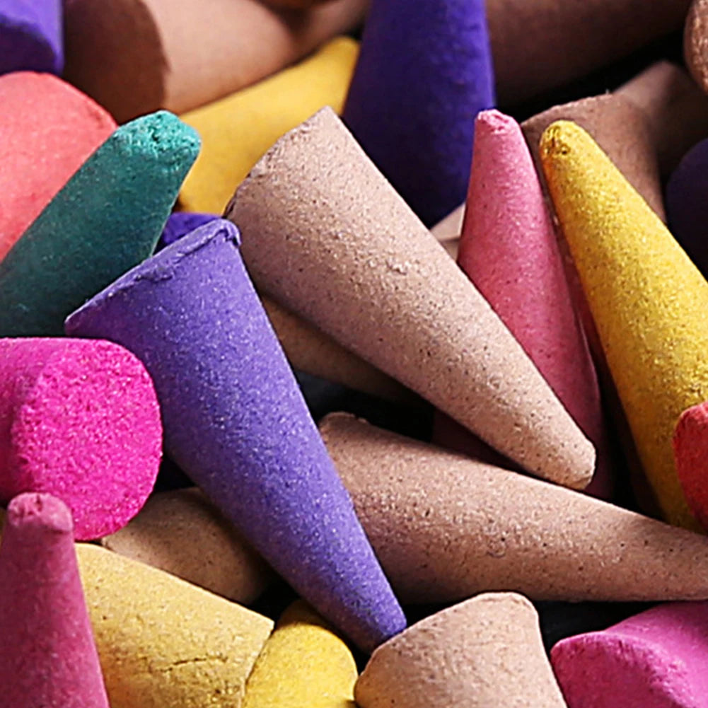 600- Odor Remover Incense Colorful Scented Cones Relief Fragrance Zpaxo