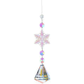 Crystal Snowflake Sun Catcher – Rainbow Prism Window Pendant