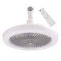 2 In 1 Energy Saving Remote Control Ceiling Fan Lamp Infinitely Dimmable E27/26 Base Bottom Noise Mute LED Decorative Light Zpaxo E26 Grey