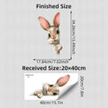 Easter Bunny Peeking Window Decals, Removable Static Cling Stickers, Perfect for Decorating Walls in Bedrooms and Living Rooms