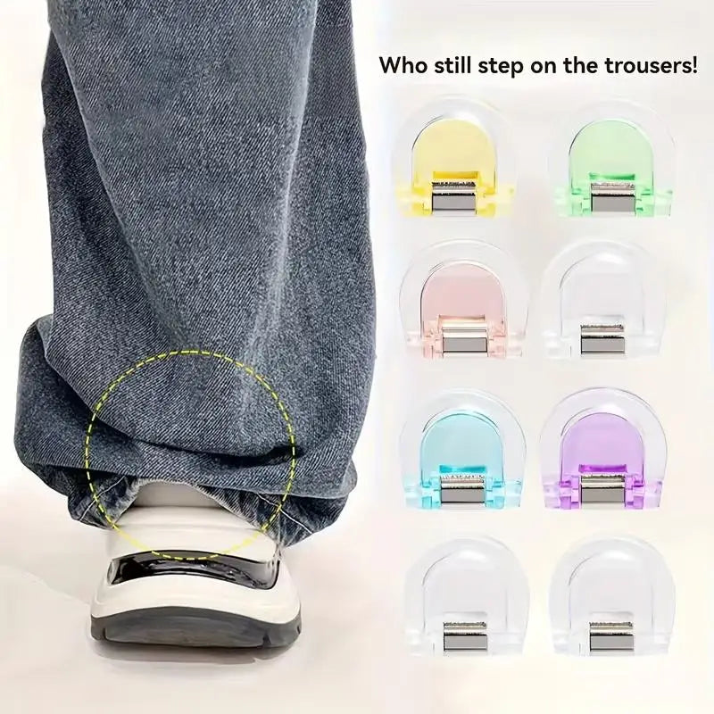 1/6pcs No-Sew Hem Clips – Adjustable Anti-Dragging Buttons, Invisible Fix for Shortening Pant Legs Zpaxo