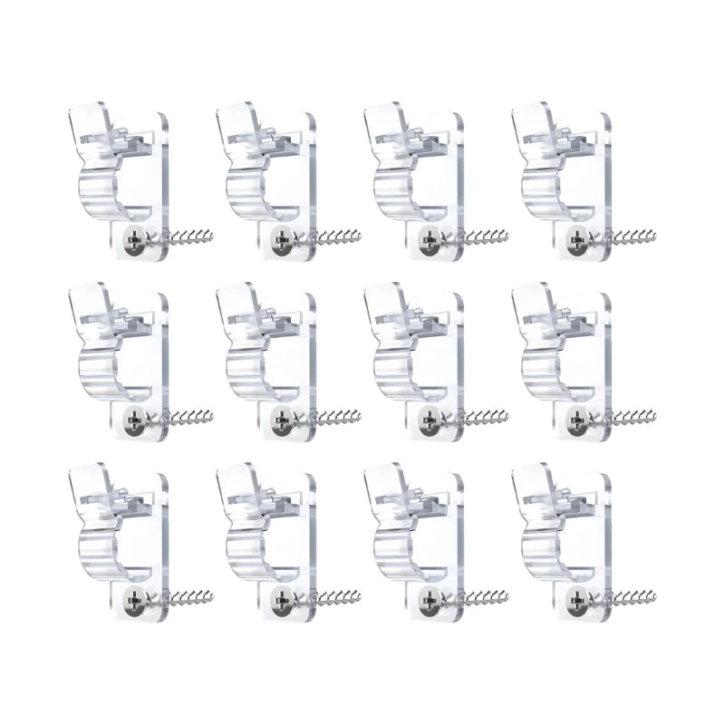 Pack of 12 Universal Wire Fixing Clips for Stable Cord Attachment Zpaxo Clear CN
