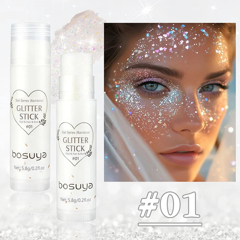 Sparkling Sequins Glitter Gel Stick Pearl Sequin Face Body Cosmetic Zpaxo 01