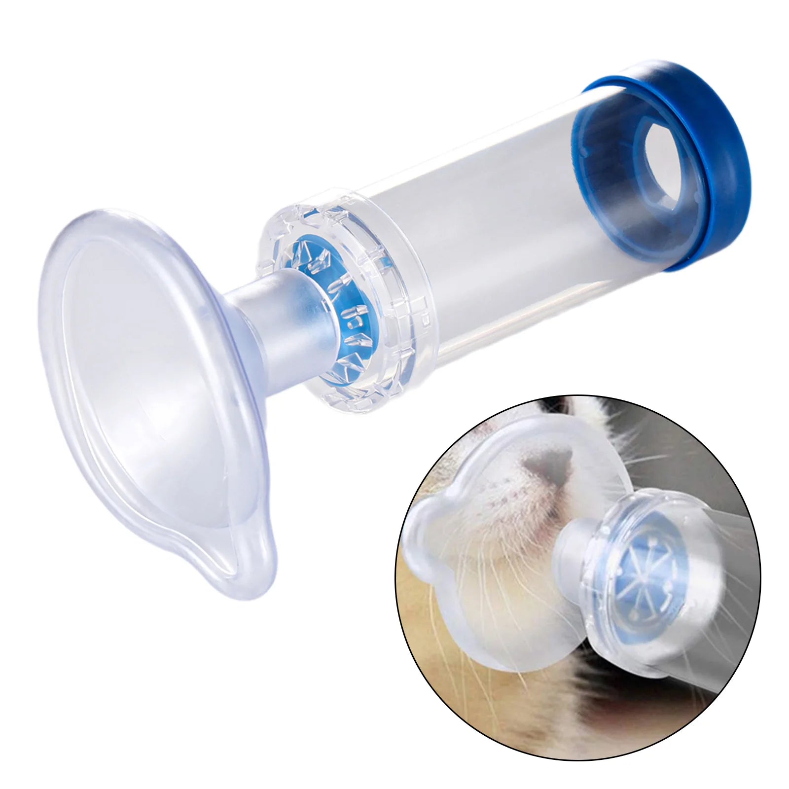 Handheld Spacer Dog Pets aerosol chamber Aerochamber Device Cat Dog Inhaler Mask Handheld inhaler Pet Respiratory Aid Tool Zpaxo